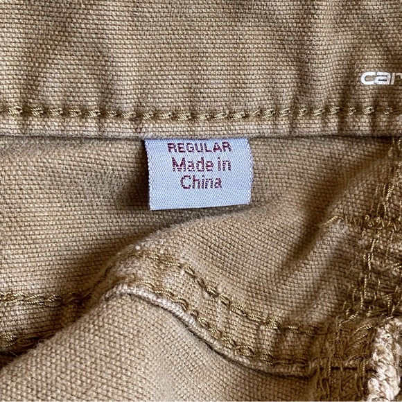 Carhartt Rugged Flex Mid Rise Slim Fit Waistband Canvas Work Pants Tan Size 10 - Picture 10 of 13